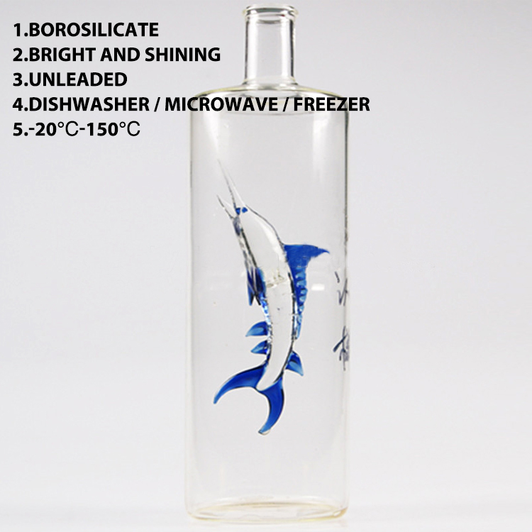 Vodka bottle glass 50ml 100ml 150ml 250ml 375ml 500ml 750ml wholesale superior quality glass bottle 