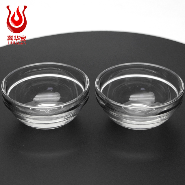 Wholesale Different size stackable glass Dip Bowl Set Glass Soy Dipping Bowls 