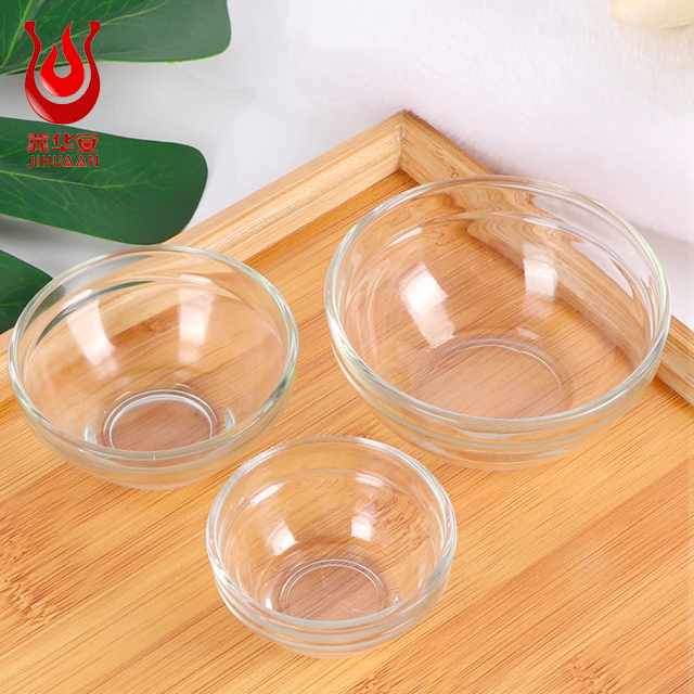 Wholesale Different size stackable glass Dip Bowl Set Glass Soy Dipping Bowls 